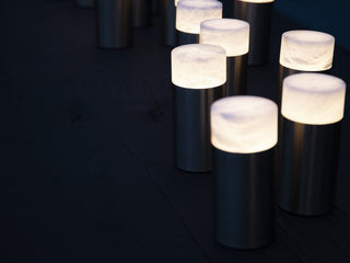 24 HRS Lamp | Akkuleuchte | Elephant Grey | Grau | Aluminium | Alabaster | ONE A - GEOSTUDIO