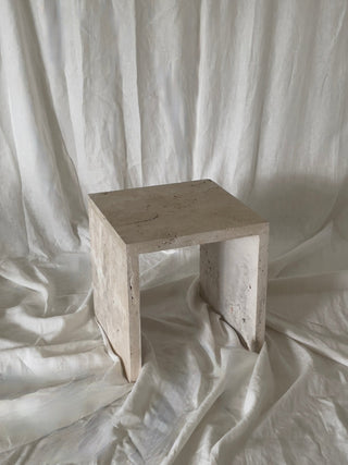 Atelier Collection I AC 01 Side Table I Beistelltisch Travertin 40cm - GEOSTUDIO
