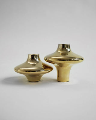 Doublet Candleholder small Gold | 6,5 cm | Messing | Hein Studio - GEOSTUDIO