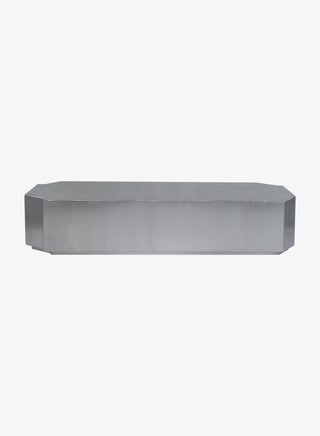 Funki Lounge Table Rectangular | Couchtisch | TBA cm | Brushed Aluminium | Raw Iron | Louise Roe - GEOSTUDIO