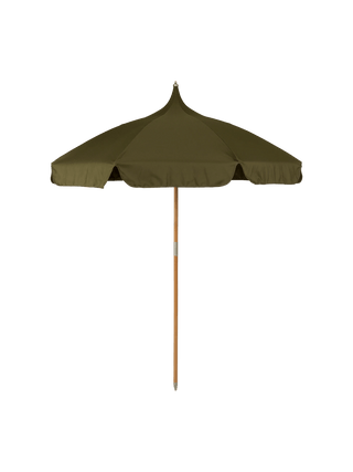 Lull Umbrella | Sonnenschirm | 225cm | Buche | Cashmere | Olive | Outdoor | ferm LIVING - GEOSTUDIO