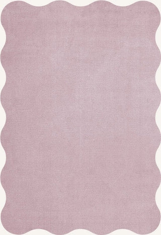 Organic Scallop Wool Rug | Wollteppich | 160x230 | 180x270 | 250x350 | Bone White | Pink Lavender | Layered - GEOSTUDIO