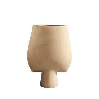 Sphere Vase Square | Big | 43 cm | Keramik | Sand | 101 Copenhagen - GEOSTUDIO