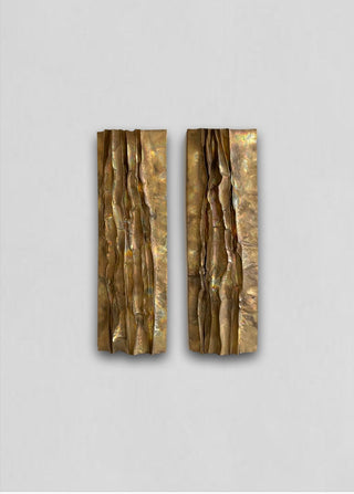 Tides I Brass Art I Wandrelief I Messing I Set of 2 I 100x30x6 cm I Manuela Geugelin - GEOSTUDIO