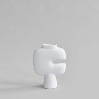 Tribal Vase Medio Vase I 30cm I Keramik | Bone White | Weiß | 101 Copenhagen - GEOSTUDIO