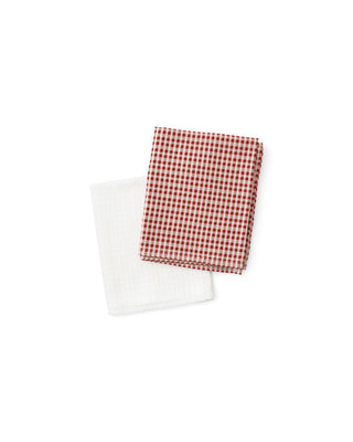 Troides Tea Towel | Küchenhandtücher | 40x67 cm | 2 Stück | Burnt Sienna | Weiß | Audo - GEOSTUDIO
