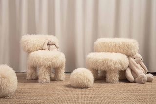 Baby Low Chair Gropius I CS1 Fluffy Edition I Kinder Sessel Faux Fur - GEOSTUDIO