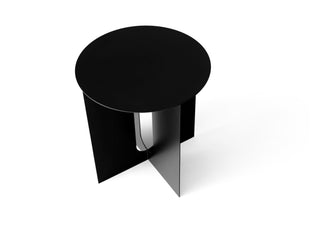 Androgyne Side Table | Beistelltisch | Ø40 cm | Stahl Fuß | Schwarz | Audo - GEOSTUDIO