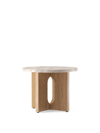 Androgyne Side Table | Beistelltisch | Ø50 I Kunis Breccia Stein | Eiche | Audo - GEOSTUDIO