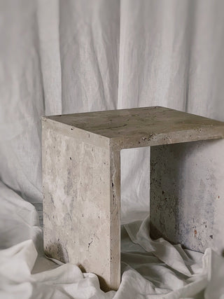 Atelier Collection I AC 01 Side Table I Beistelltisch Travertin 40cm - GEOSTUDIO