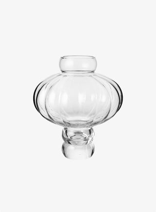 Balloon Vase 08 | Vase | Ø24 | Opal Glas | White | Clear | Louise Roe - GEOSTUDIO