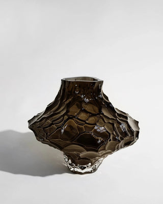 Canyon Vase Large | Glas | 23cm | New Smoke | Rauch | Hein Studio - GEOSTUDIO