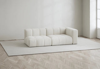 Cecco | Sofa | 207cm | Offen Links | 2 Sitzer | Leinen Look | Layered - GEOSTUDIO