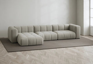 Cecco | Sofa | 324cm | Lounge Links | 3 Sitzer | Leinen Look | Layered - GEOSTUDIO