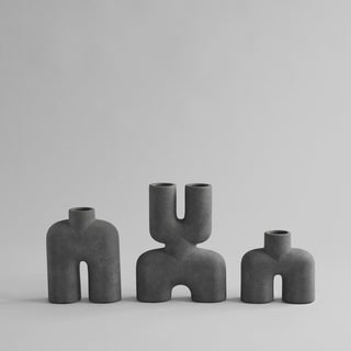 Cobra Double | Mini | Vase | 28 cm | Keramik | Grau | Glasiert | 101 Copenhagen - GEOSTUDIO