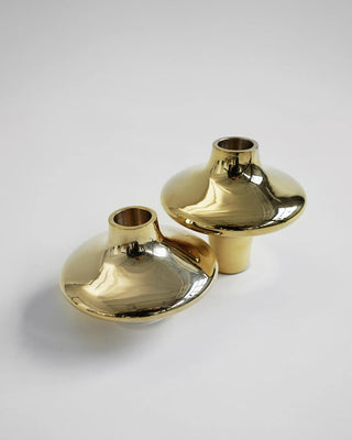 Doublet Candleholder small Gold | 6,5 cm | Messing | Hein Studio - GEOSTUDIO
