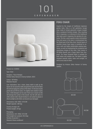Foku Chair I Bouclé I Skulpturaler Sessel I Polster I 101 Copenhagen - GEOSTUDIO