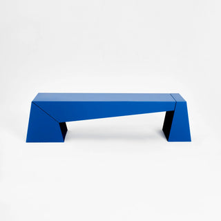 Folded Bench | Sitzbank | 164cm | Stahl | Blau | Outdoor | Project 213A - GEOSTUDIO