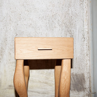 Foot Side Table with Drawer | Beistelltisch | 62 cm | Eiche | Geölt | Project 213A - GEOSTUDIO