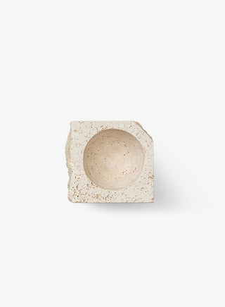 Gallery Object Stone Candle Light | Kerzenständer | 18 cm | High | Marmor | Travertine | Louise Roe - GEOSTUDIO