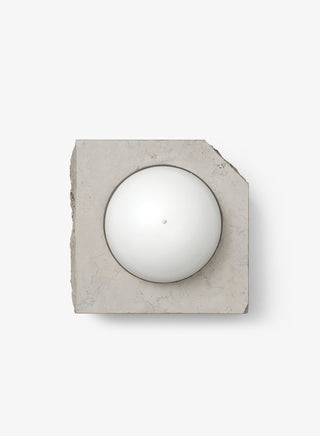 Gallery Object Stone Candle Light | Kerzenständer | Low | Marmor | Travertine | Louise Roe - GEOSTUDIO