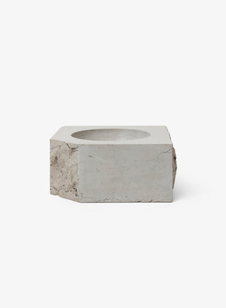Gallery Object Stone Candle Light | Kerzenständer | Low | Marmor | Travertine | Louise Roe - GEOSTUDIO