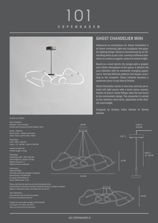 Ghost Chandelier Mini | Pendelleuchte | 116cm | Bronze | Acryl | LED | 101 Copenhagen - GEOSTUDIO