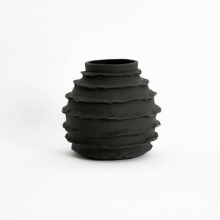 Holiday Vase | 25cm | 5,5L | Steinzeug | Shiny White | Schwarz | Projekt 213A - GEOSTUDIO