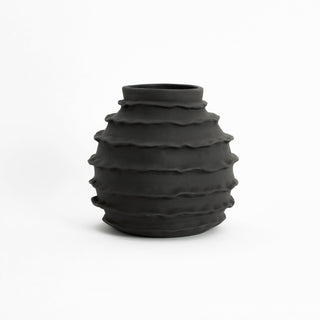 Holiday Vase | 25cm | 5,5L | Steinzeug | Shiny White | Schwarz | Projekt 213A - GEOSTUDIO