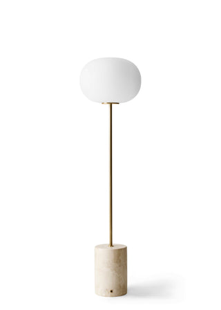 JWDA Floor Lamp | Stehleuchte | Travertin | Gebürstetes Messing | Opalglas | Beige | Audo - GEOSTUDIO