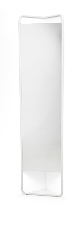 Kaschkasch Floor Mirror | Standspiegel | 175 cm | Glas | Aluminium | Weiß | Audo - GEOSTUDIO