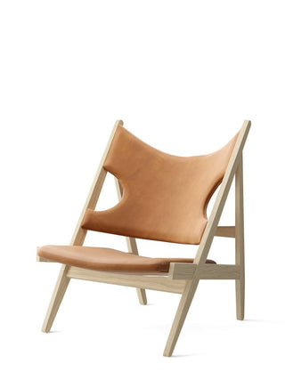 Knitting Lounge Chair | Eiche Natur | Leder | Dunes Cognac | Audo - GEOSTUDIO
