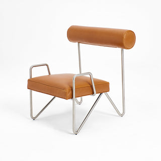 Larry's Lounge Chair | Sessel | 75cm | Metal | Leder | Grün | Braun | Projekt 213A - GEOSTUDIO