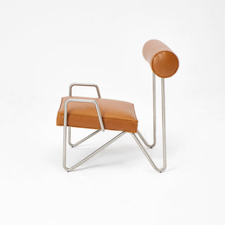 Larry's Lounge Chair | Sessel | 75cm | Metal | Leder | Grün | Braun | Projekt 213A - GEOSTUDIO