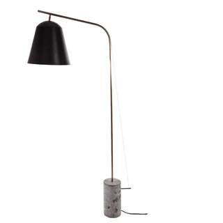 Line Two Floor Lamp | Stehleuchte | 168cm | Marmor | Schwarz | Weiß | Oxidiert | Norr11 - GEOSTUDIO