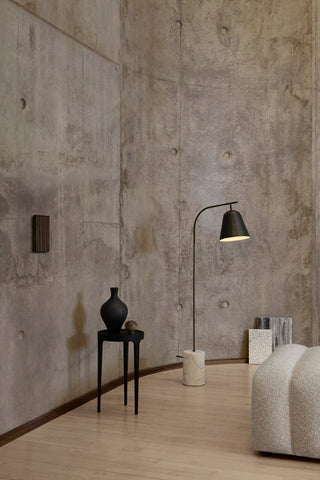 Line Two Floor Lamp | Stehleuchte | 168cm | Marmor | Schwarz | Weiß | Oxidiert | Norr11 - GEOSTUDIO