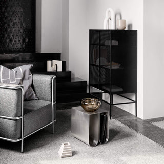 Modernist Lounge Chair | Armsessel | Edelstahl | Grau | Wolle | Kristina Dam - GEOSTUDIO
