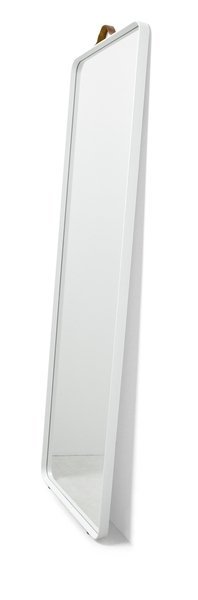 Norm Floor Mirror | Standspiegel | 170 cm | Glas | Aluminium | Leder | Weiß | Auto - GEOSTUDIO