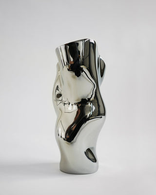 Ostrea 25 - Silver I Vase I Messing | 25 cm | Silber I Hein Studio - GEOSTUDIO