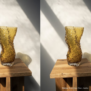 Ostrea ROCK Amber | Vase | 30 cm | Glas | | Bernstein | Hein Studio - GEOSTUDIO