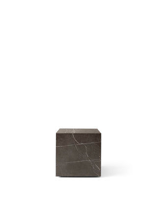 Plinth Cubic | Beistelltisch 40 cm | Braun Grau | Kendzo Marmor | Audo - GEOSTUDIO