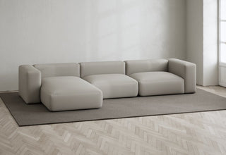 Rosso | Sofa | Lounge Links | 3 Sitzer | 324 cm | Leinen Look | Layered - GEOSTUDIO