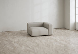 Rosso | Sofa | Modul Rechts | 117 cm | Leinen Look | Layered - GEOSTUDIO