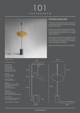 The Moon Floor Lamp I Stehleuchte I Messing I Marmor I 188cm I 101 Copenhagen - GEOSTUDIO