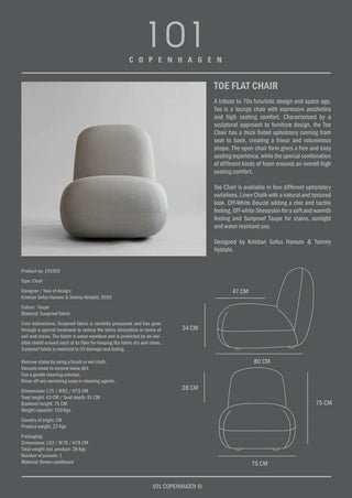 Toe Chair Flat I Taupe I 101 Copenhagen - GEOSTUDIO